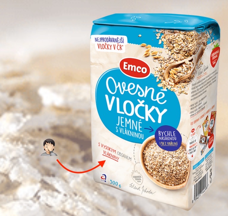 Vločky s vysok&yacute;m obsahem vl&aacute;kniny